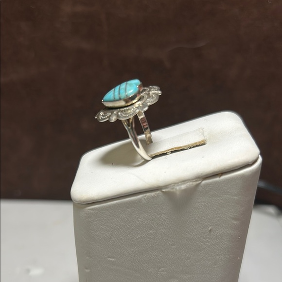 ⭐️⭐️Navajo Sterling Turquoise Heart 🩵Ring🌟 - Picture 4 of 8